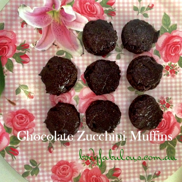 Chocolate Zucchini Muffins.