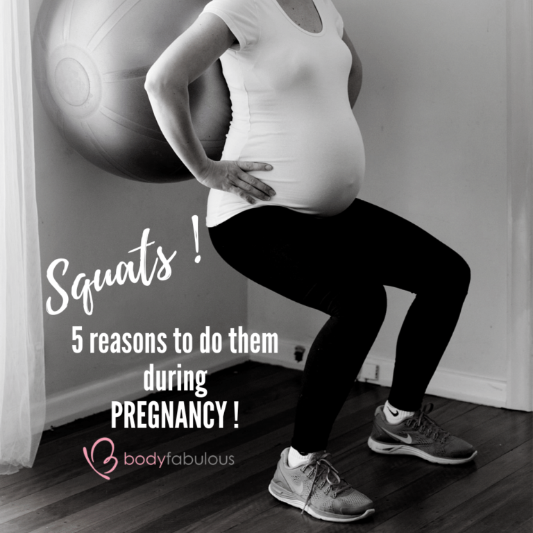 Safe Pregnancy Postpartum Squat Workout - BodyFabulous Pregnancy Women ...