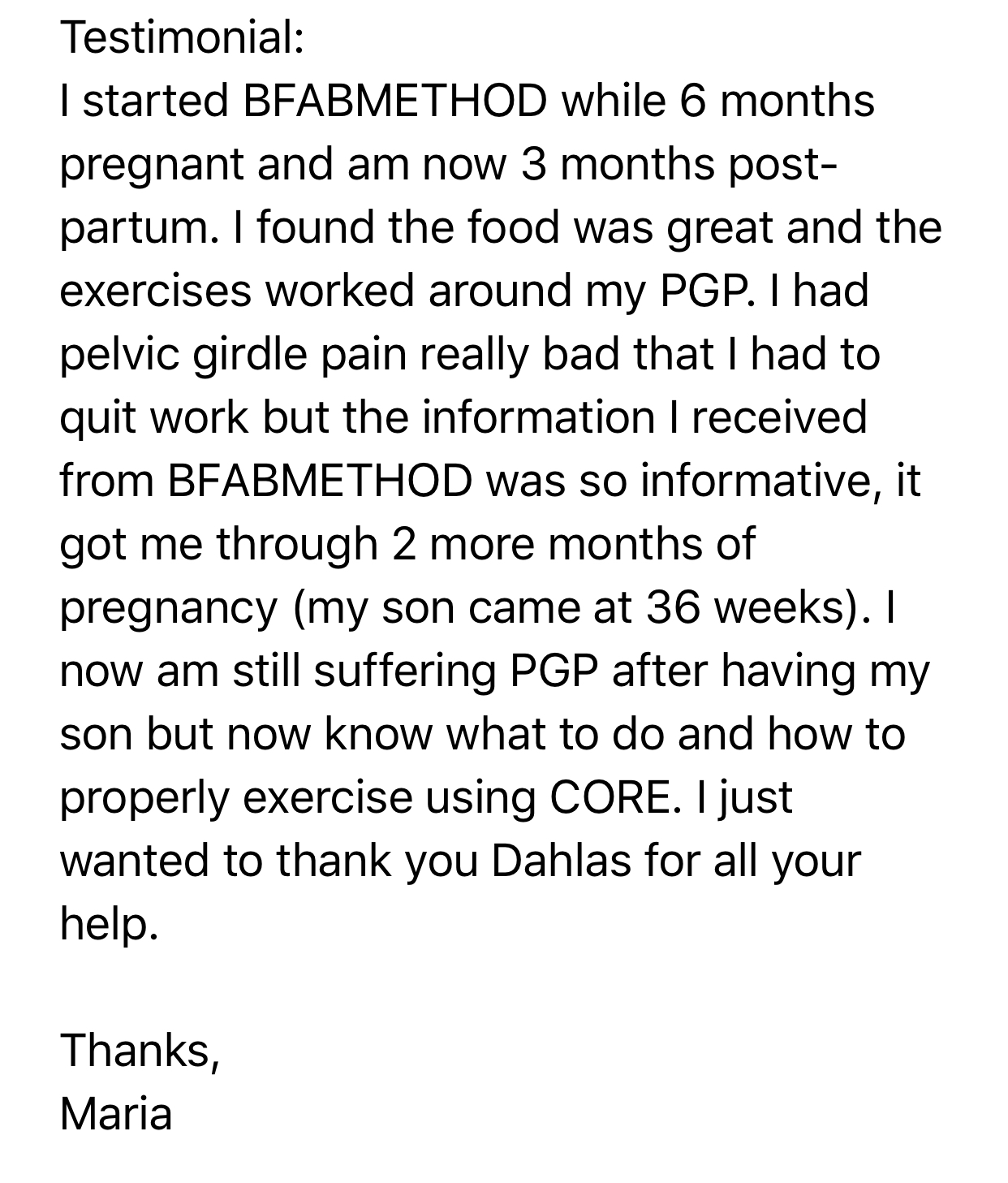 pelvic pain bfabmethod pregnancy program online