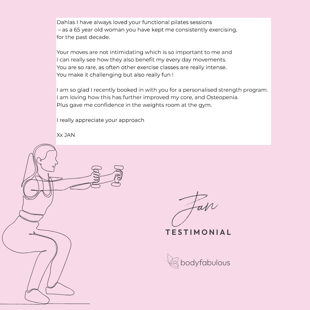 BodyFabulous client success stories testimonials, reviews, improved core function, confidence and women's health through BFABMETHOD™. pregnancy, postnatal, perimenopause, midlife over 50, strength trainining
